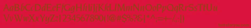 TridentmediumsskItalic Font – Brown Fonts on Red Background
