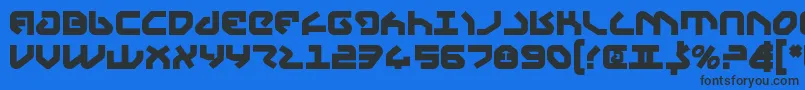 Yahrenv2b Font – Black Fonts on Blue Background