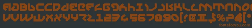 Yahrenv2b-fontti – ruskeat fontit mustalla taustalla