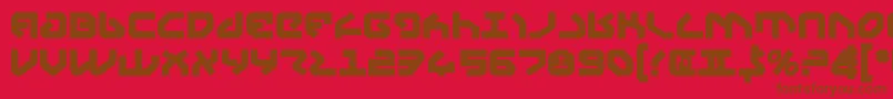 フォントYahrenv2b – 赤い背景に茶色の文字
