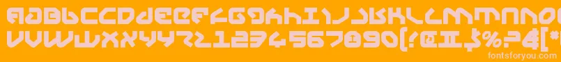Yahrenv2b Font – Pink Fonts on Orange Background