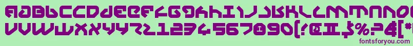 Yahrenv2b Font – Purple Fonts on Green Background