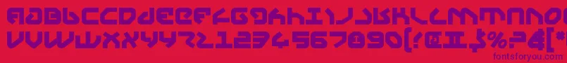 Yahrenv2b Font – Purple Fonts on Red Background