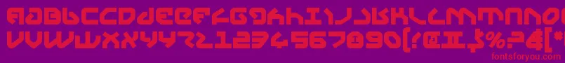 Yahrenv2b Font – Red Fonts on Purple Background