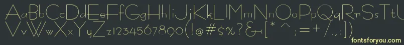 Шрифт BernardoModa – жёлтые шрифты на чёрном фоне