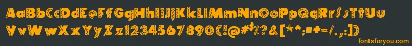 TijuanaMedium Font – Orange Fonts on Black Background