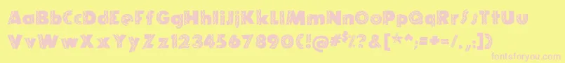 TijuanaMedium Font – Pink Fonts on Yellow Background
