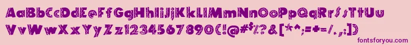 TijuanaMedium Font – Purple Fonts on Pink Background