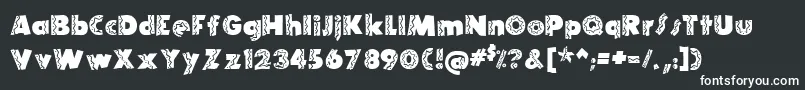 Шрифт TijuanaMedium – белые шрифты на чёрном фоне