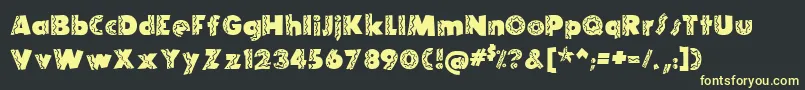 TijuanaMedium Font – Yellow Fonts on Black Background