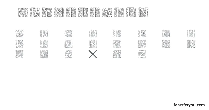 Fuente Torynitialen - alfabeto, números, caracteres especiales