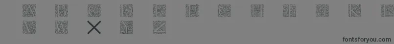 フォントTorynitialen – 黒い文字の灰色の背景