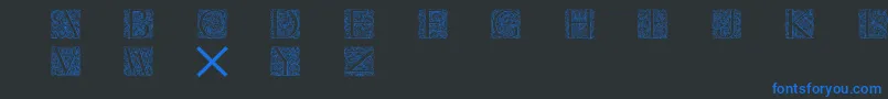 Torynitialen Font – Blue Fonts on Black Background