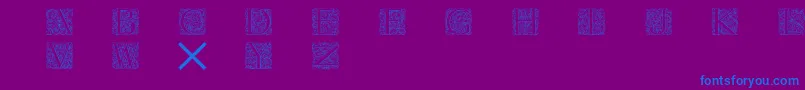 Шрифт Torynitialen – синие шрифты на фиолетовом фоне
