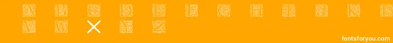 Torynitialen Font – White Fonts on Orange Background