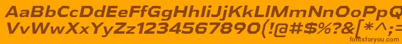 AthabascaExBdIt Font – Brown Fonts on Orange Background