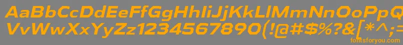 AthabascaExBdIt Font – Orange Fonts on Gray Background