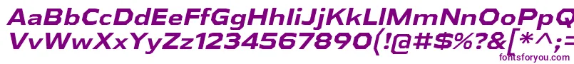 AthabascaExBdIt Font – Purple Fonts on White Background