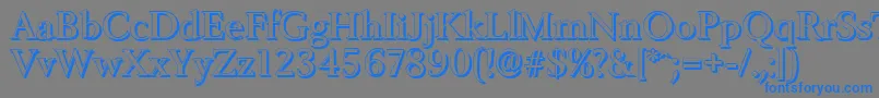 BelfastshadowMediumRegular Font – Blue Fonts on Gray Background