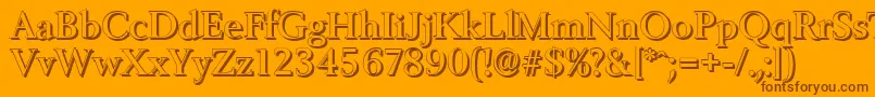 BelfastshadowMediumRegular Font – Brown Fonts on Orange Background