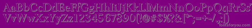 BelfastshadowMediumRegular Font – Gray Fonts on Purple Background