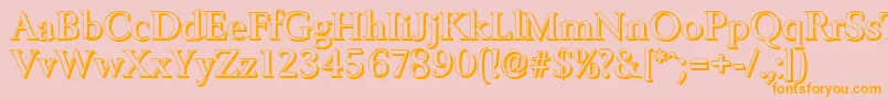 BelfastshadowMediumRegular Font – Orange Fonts on Pink Background