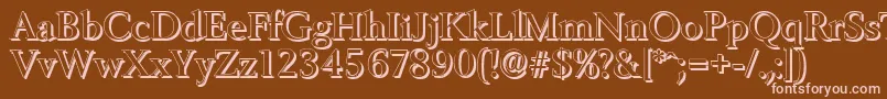 BelfastshadowMediumRegular Font – Pink Fonts on Brown Background