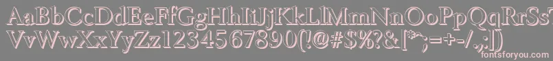 BelfastshadowMediumRegular Font – Pink Fonts on Gray Background