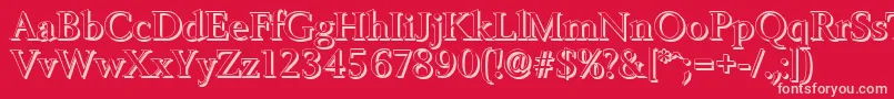 BelfastshadowMediumRegular Font – Pink Fonts on Red Background