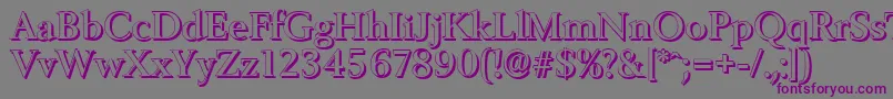 BelfastshadowMediumRegular Font – Purple Fonts on Gray Background