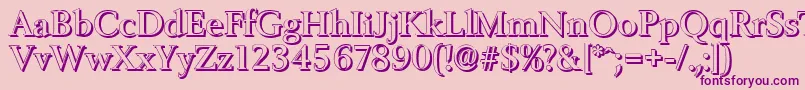 BelfastshadowMediumRegular Font – Purple Fonts on Pink Background