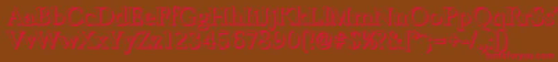 BelfastshadowMediumRegular Font – Red Fonts on Brown Background