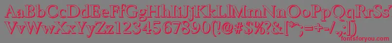 BelfastshadowMediumRegular Font – Red Fonts on Gray Background
