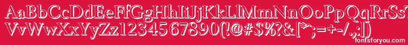 BelfastshadowMediumRegular Font – White Fonts on Red Background