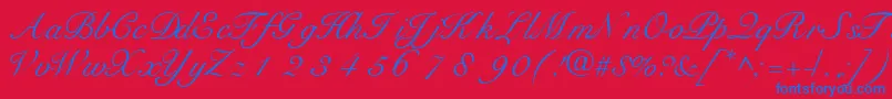 TangoscriptsskRegular Font – Blue Fonts on Red Background