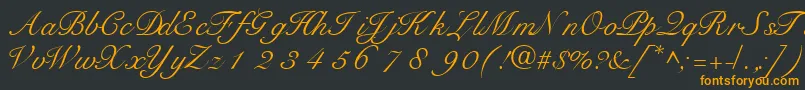 TangoscriptsskRegular Font – Orange Fonts on Black Background