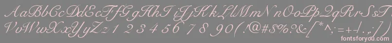 Шрифт TangoscriptsskRegular – розовые шрифты на сером фоне