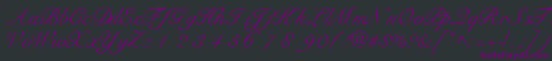 TangoscriptsskRegular Font – Purple Fonts on Black Background