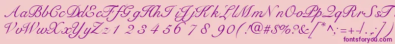 TangoscriptsskRegular Font – Purple Fonts on Pink Background