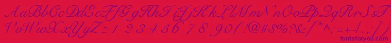 TangoscriptsskRegular Font – Purple Fonts on Red Background