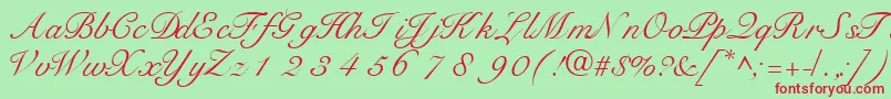 TangoscriptsskRegular Font – Red Fonts on Green Background