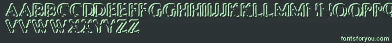 PunchedStub-fontti – vihreät fontit mustalla taustalla