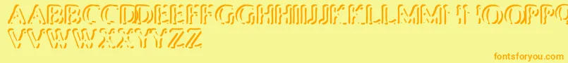 PunchedStub Font – Orange Fonts on Yellow Background