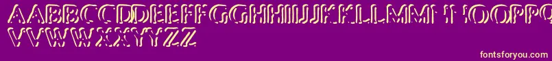 PunchedStub Font – Yellow Fonts on Purple Background