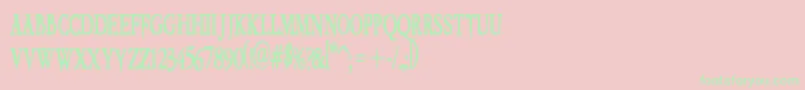 フォントVtcEmbrace – ピンクの背景に緑の文字