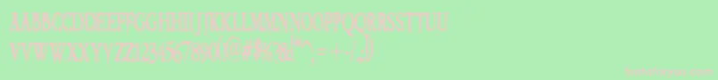 VtcEmbrace Font – Pink Fonts on Green Background