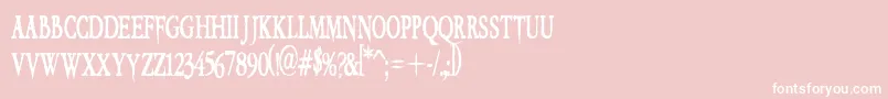 フォントVtcEmbrace – ピンクの背景に白い文字