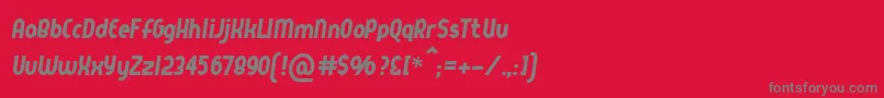 Queer Street Font – Gray Fonts on Red Background