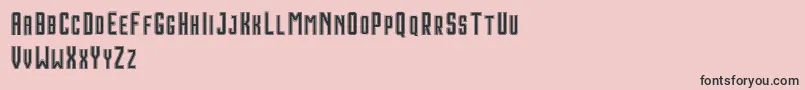 HoustonDoubleDemo-fontti – mustat fontit vaaleanpunaisella taustalla
