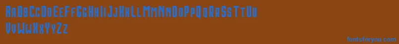 HoustonDoubleDemo Font – Blue Fonts on Brown Background